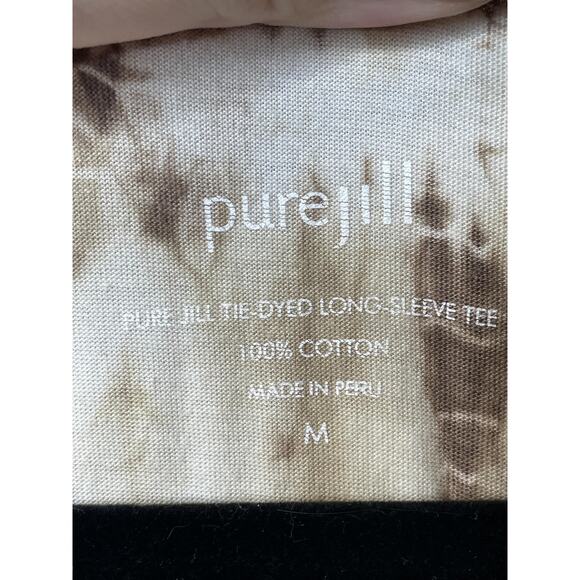 Pure Jill Shirt Womens Medium Tie Dye Long Sleeve Peru Pullover Top - Picture 6 of 10